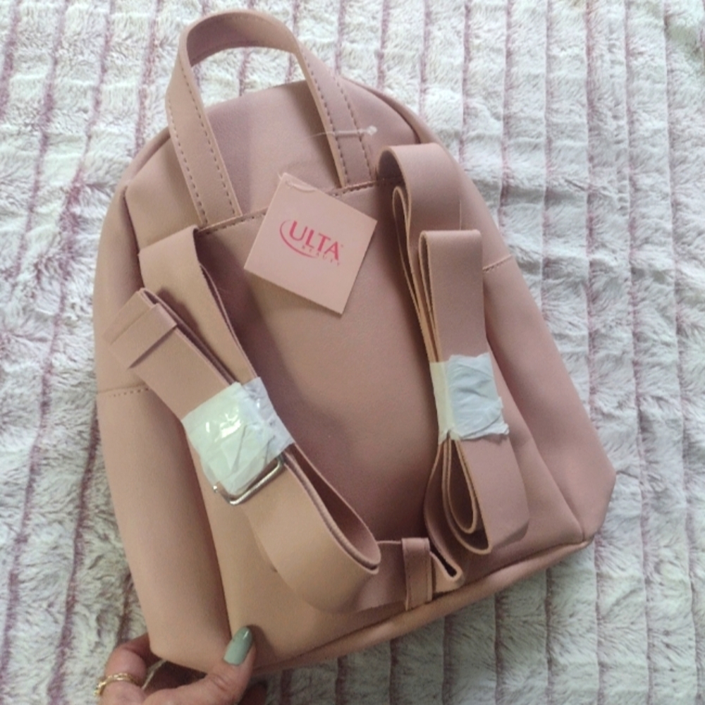 NWT Ulta Beauty Mini Pink Vinyl Backpack
